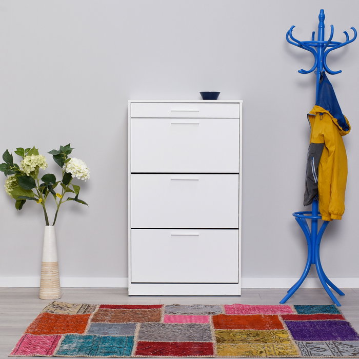 Hanah Home Zapatero Shc-431-Dd-1 Blanco y Diamante Hanah Home Zapatero Shc-431-Dd-1 Blanco y Diamante